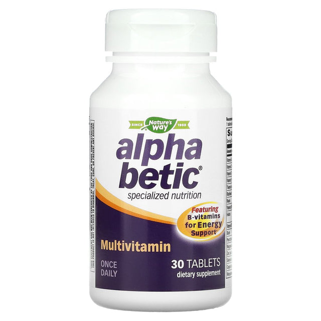 Nature Works Alpha Betic Once-A-Day Multiple Vitamins 30 Tablets Pack of 3