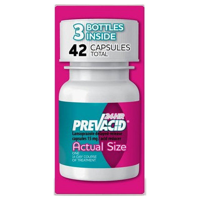 PREVACID 24HR Lansoprazole Delayed-Release Capsules, 15 Mg, 42 Count