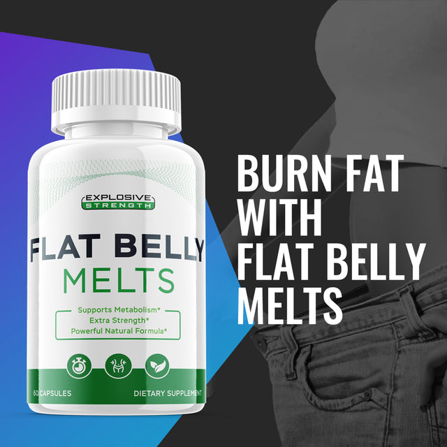 (3 Pack) Flat Belly Melts - Keto Weight Loss Formula - Energy & Focus Boosting Dietary Supplements for Weight Management & Metabolism - Advanced Fat Burn Raspberry Ketones Pills - 180 Capsules