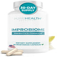 PUREHEALTH RESEARCH Improbiome Prebiotic Fiber Supplement - Natural Support for Healthy Gut Prebiotics - Inulin Digestive Nutritional Supplements - Apple Pectin Capsules - 90Ct