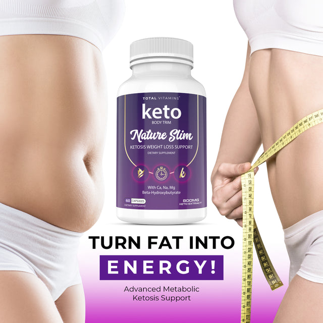 Nature Slim Keto Diet Pills 800 Mg Body Trim Ketogenix Formula for Advanced Weight Loss 60 Capsules