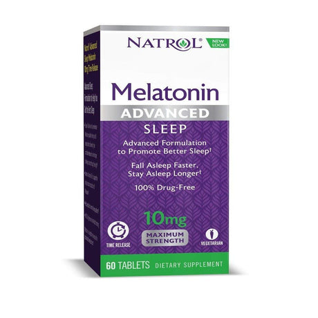 Natrol Advanced Sleep Melatonin Tablets, 10Mg, 60 Count