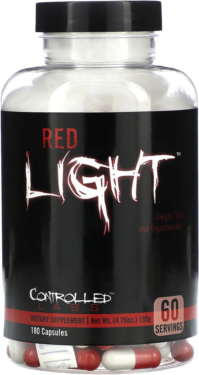 CONTROLLED LABS Red Light Supplement, Helps Support Ideal Weight, Digestion and Strength, Aids in Appetite Control, 60 Servings