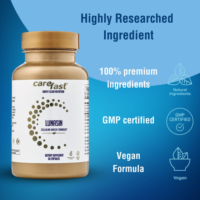 Lunasin Cellular Health Formula Advanced Plant-Based Nutritional Supplement - 60 Natural Vegan Capsules - for Men, Women, & Seniors