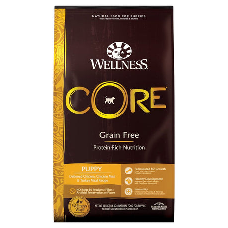 Wellness CORE Natural Grain Free Dry Dog Food, Puppy, 26-Pound Bag