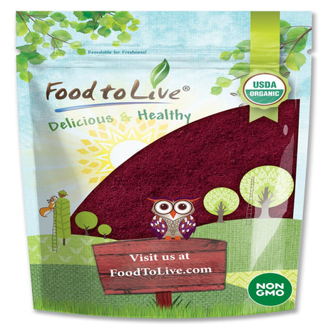 Organic Beet Root Juice Powder, 1.5 Pounds — Non-Gmo, Vegan, Raw — by Food to Live