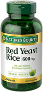 Nature’S Bounty Red Yeast Rice, Herbal Supplement, 600 Mg, 250 Capsules 250 Count (Pack of 1)