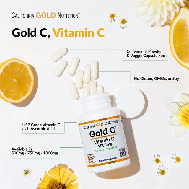 California Gold Nutrition Buffered Vitamin C Powder, Non-Acidic, Gold C, USP Grade Sodium Ascorbate, Suitable for Vegans and Vegetarians, 8.40 Oz (238 G), 2 Pack