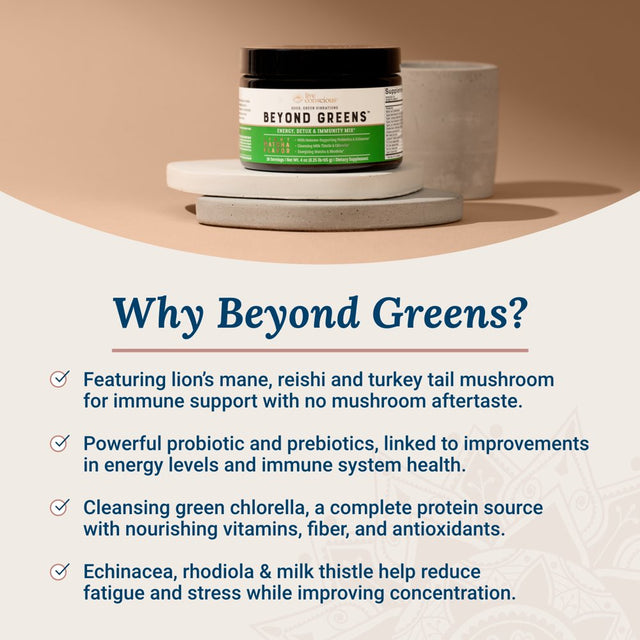 Live Conscious beyond Greens Superfood Powder with Chlorella, 500Mg, 30 Servings