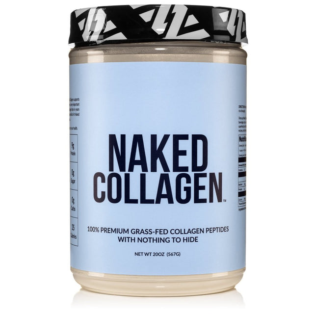 Naked Collagen - Collagen Peptides Protein Powder, 60 Servings Pasture-Raised, Grass-Fed Hydrolyzed Collagen Supplement | Paleo Friendly, Non-Gmo, Keto, Gluten Free | Unflavored 20Oz