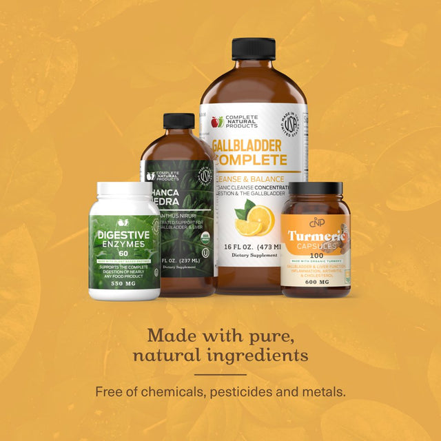 Complete Natural Gallbladder Complete Bundle - Dietary Supplements to Support Metabolism, Gallbladder Function, & Liver Health with Gallbladder Complete, Chanca Piedra, Digestive Enzymes and Turmeric