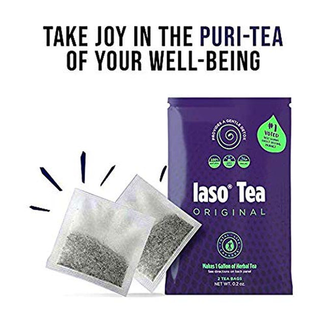 Total Life Changes Control Kit, IASO Natural Herbal Detox Tea Bags (5 Packs-2 Each) & Resolution Drops for Cut Cravings & Lose Weight