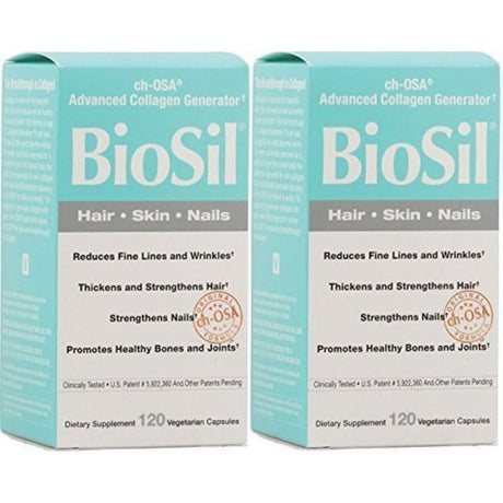 Biosil Skin & Hair & Nails Biosil 120 Vcaps X 2