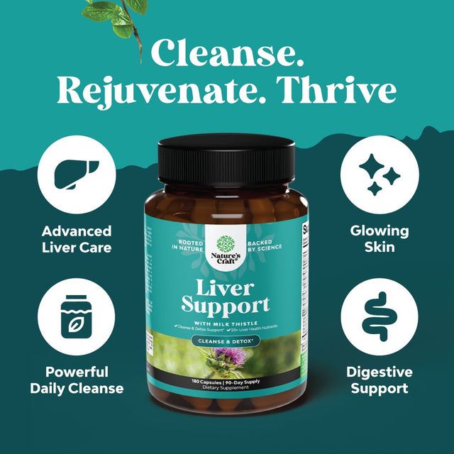 Liver Cleanse Detox & Repair Formula - Herbal Liver Support Supplement with Milk Thistle Dandelion Root Turmeric and Artichoke Extract for Liver Health - Silymarin Milk Thistle Liver Detox Capsules