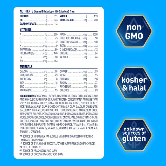 Enfamil Neuropro Baby Formula, Milk-Based Infant Nutrition, MFGM* 5-Year Benefit, Expert-Recommended Brain-Building Omega-3 DHA, Exclusive Humo6 Immune Blend, Non-Gmo, 17.6 G, ​14 Sachets