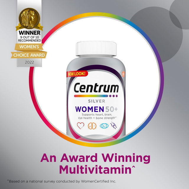 Centrum Silver Womens 50 plus Vitamins, Multivitamin Supplement, 200 Count