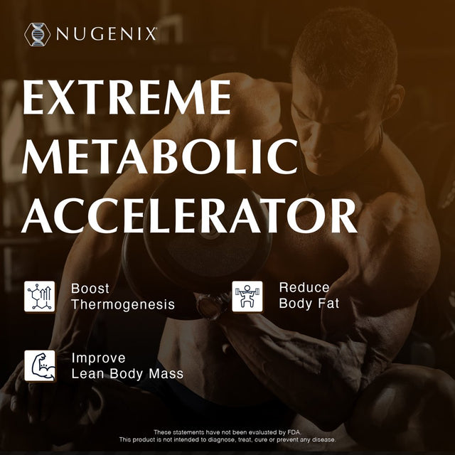 Nugenix Thermo Men'S Fat Burner Supplement, Extreme Metabolic Accelerator with Chromax, 60 Capsules