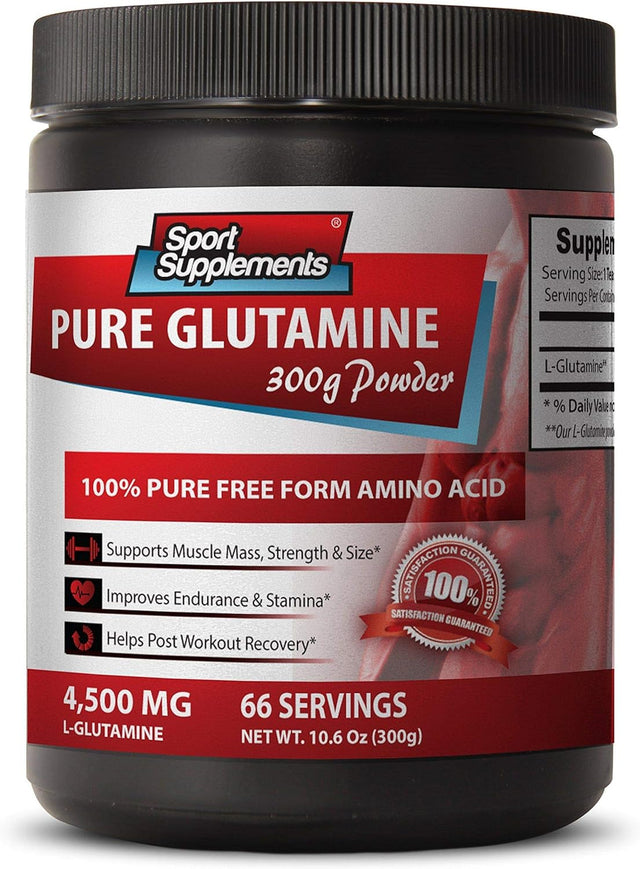 Wellness and Fitness - Pure GLUTAMINE Powder 4,500MG - L-Glutamine Seeking Health - 1 Bottle (300G)