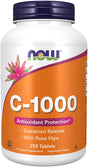 Now Supplements Vitamin C-1000 with Rose Hips, Sustained Release, Antioxidant Protection, 250 Tablets, 2 Pack