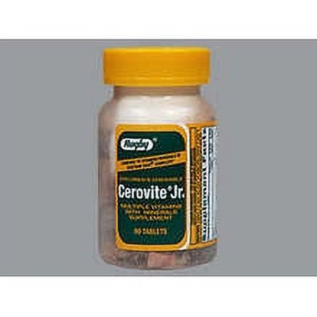 Rugby Cerovite Jr. Multiple Vitamin with Mineral Supplement Tablets, 60 Count