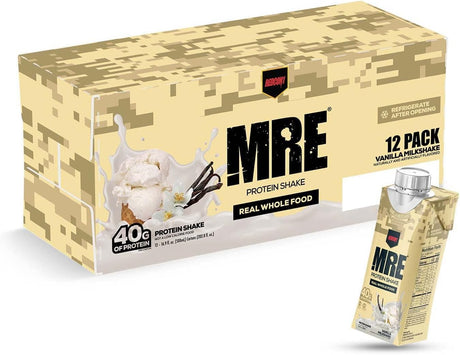 REDCON1 MRE Protein Shake RTD - Vanilla Milkshake - 12 Cartons