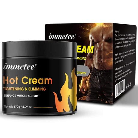 Hot Cream for Belly Fat Burner, Hot Cream Cellulite and Fat Burner, Sweat Fat Burning Gel, Workout Enhancer for Shaping Waist, Abdomen and Buttocks Slimming Cream for Men and Women-170G