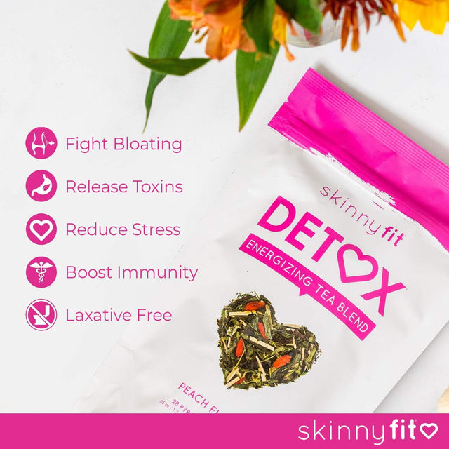 Skinnyfit Detox Tea: All-Natural, Laxative-Free, Supports a Healthy Weight, Helps Reduce Bloating, Natural Energy, Supports Immune System, Vegan, 28 Servings