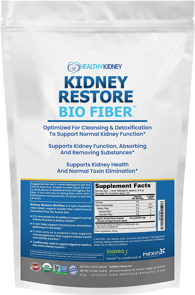 Kidney Restore Bio Fiber 2.5 LBS Restorative Kidney Support and Kidney Cleanse a Kidney Supplement to Remove Waste, Kidney Cleanse, Kidney Health Supplement