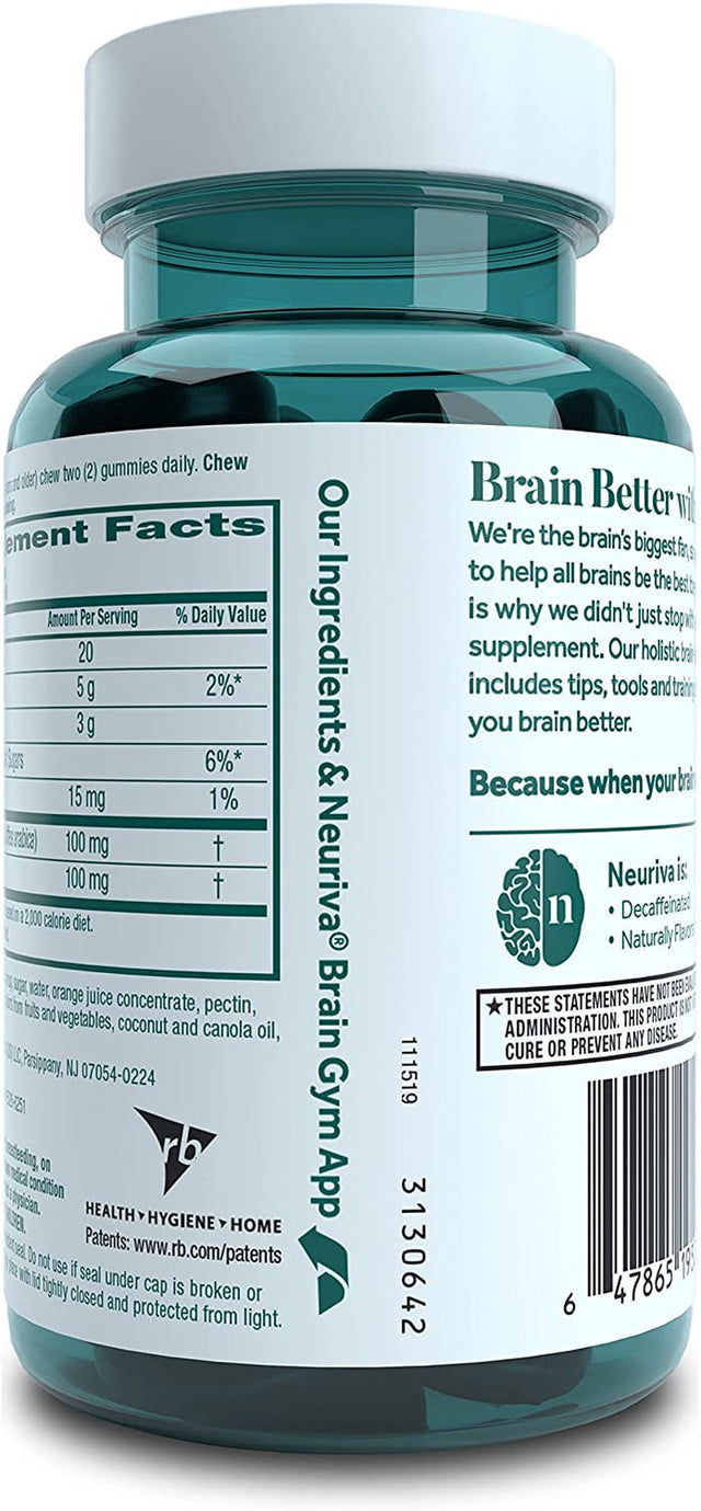 Neuriva Brain Performance - Original Gummies Grape 50 Gummies Pack of 4