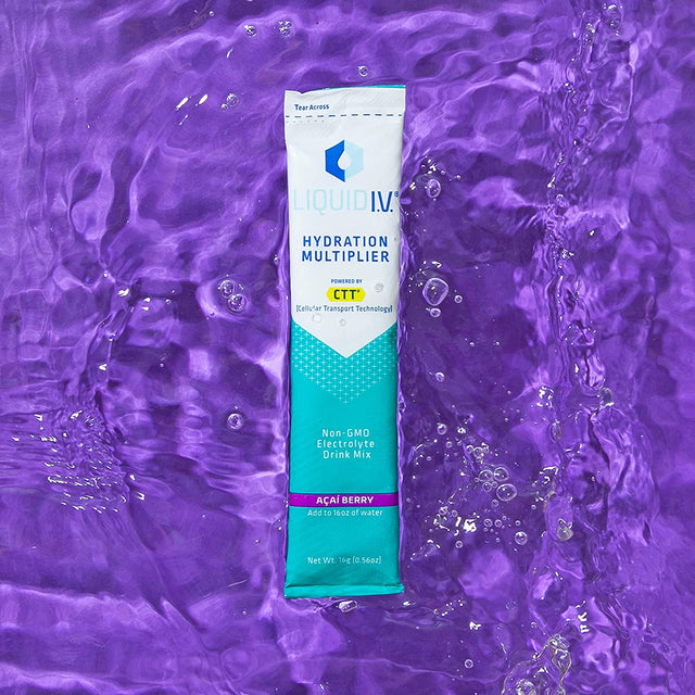 Liquid I.V. Hydration Multiplier - Acai Berry - Hydration Powder Packets | Electrolyte Drink Mix | Easy Open Single-Serving Stick | Non-Gmo | 96 Sticks