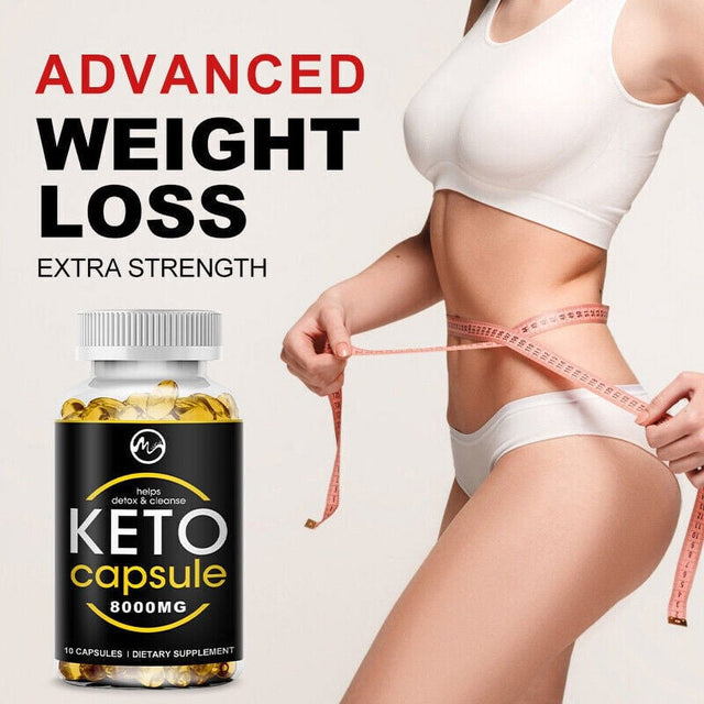 Keto Burn Advanced Weight Loss Fat Burner Diet Pills Ketogenix BHB Ketones 8000 Mg 60 Capsules