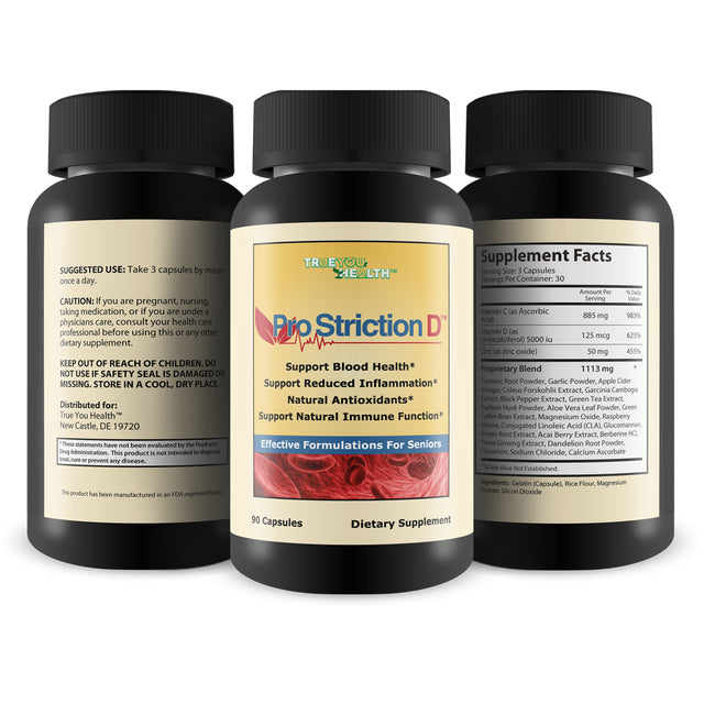 Pro Striction D - Natural Blood Health Support - Promote Healthy Circulation - Support Reduced Inflammation, Heart Health, Cholesterol, & Blood Pressure - Natural Immune Function & Blood Flow Support