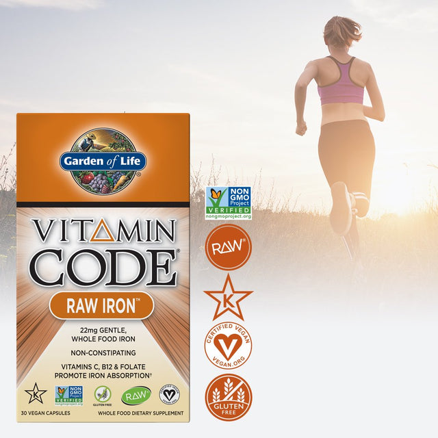 Garden of Life Vitamin Code Iron, 30 Capsules