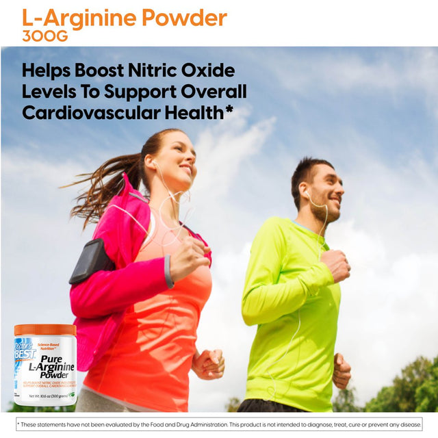 Doctor'S Best L-Arginine Powder, Non-Gmo, Vegan, Gluten Free, Soy Free, Helps Promote Muscle Growth, 300 Grams