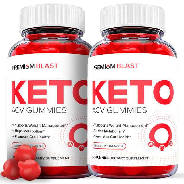 (2 Pack) Premium Blast Keto ACV Gummies - Supplement for Weight Loss - Energy & Focus Boosting Dietary Supplements for Weight Management & Metabolism - Fat Burn - 120 Gummies