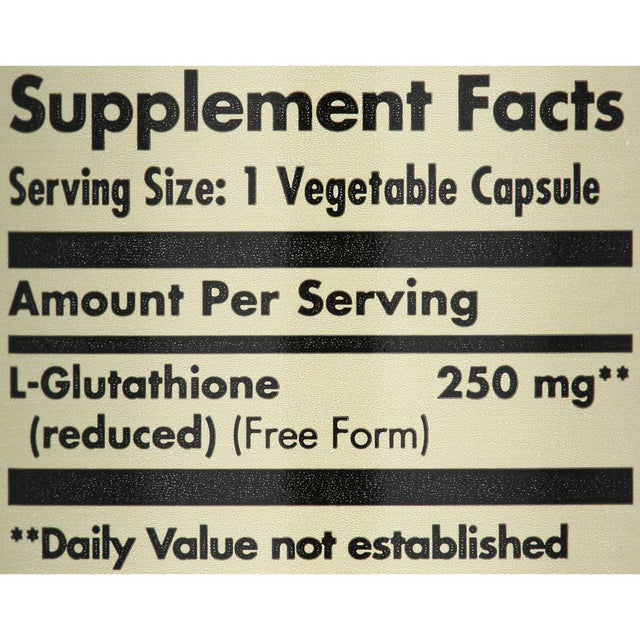 Solgar L-Glutathione 250 Mg - 30 Vegetable Capsules