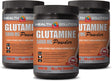 Pre Workout Creatine Free - GLUTAMINE 5000MG Powder - 100% Pure Free Form Amino Acid - Glutamine Free Form - 3 Cans 900 Grams