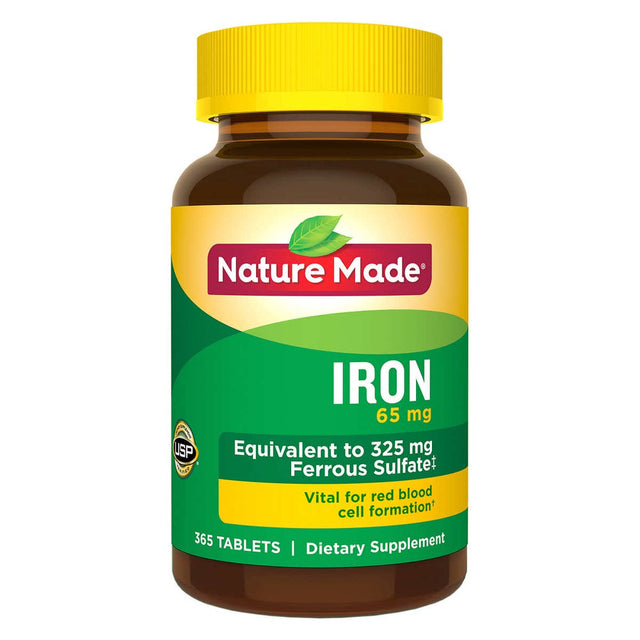 Nature Made Iron 65 Mg | 365 Tablets | Dietary Supplement