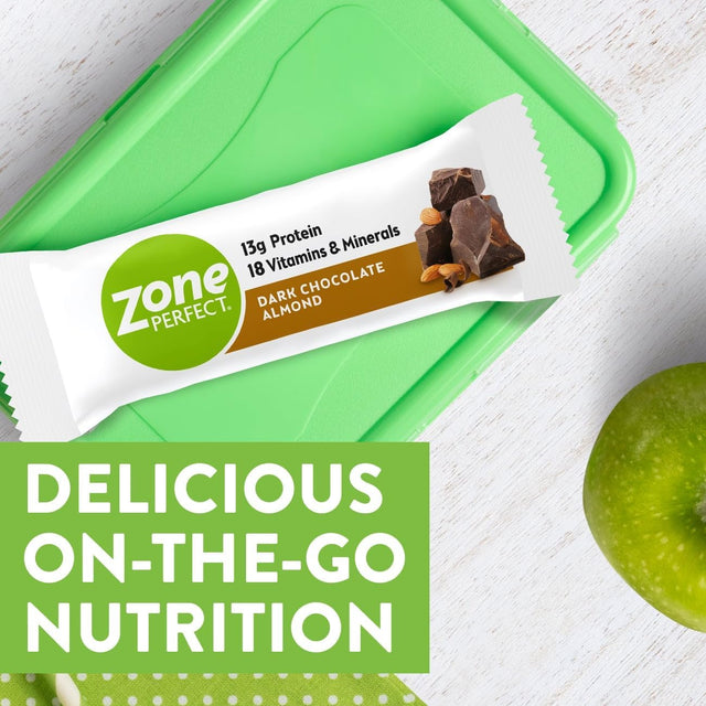 Zoneperfect Protein Bars, 12G Protein, 18 Vitamins & Minerals, Nutritious Snack Bar, Dark Chocolate Almond, 36 Bars