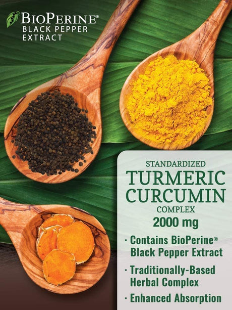 Natures Truth Turmeric Curcumin Complex 500 Mg plus Black Pepper Extract Quick Release Capsules 120 Ea (Pack of 2)