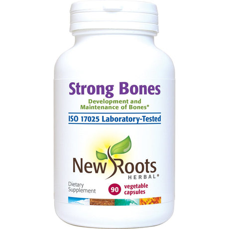 New Roots Herbal Strong Bones - Calcium, Magnesium, Vitamin D3, VIT C, Bioavailable K2 (MK-7) - GMO, Soy, Gluten Free - Supplement for Bone Health – (360 Veg Caps)