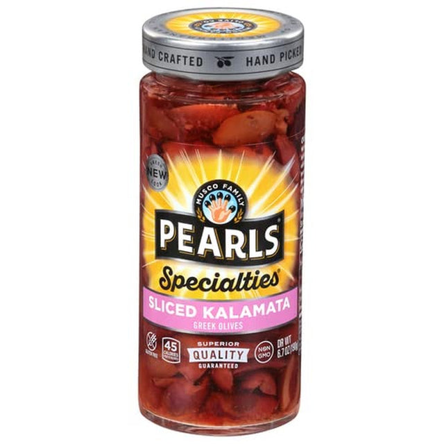 Pearls Specialties Greek Olives Spiced Kalamata (Pack of 8)