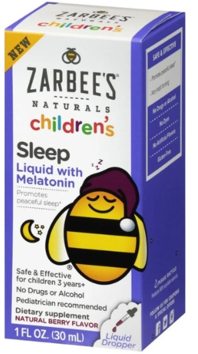 Zarbee'S Naturals Children'S Sleep Liquid with Melatonin, 1.1 Oz (Pack of 3)