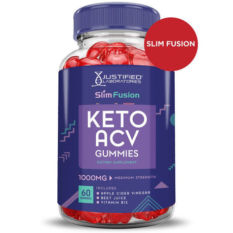 (2 Pack) Slim Fusion Keto ACV Gummies 1000MG Dietary Supplement 120 Gummys