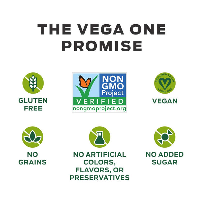 Vega One Organic Plant Protein Powder Chocolate 13.2 Ounce - Plant Based Vegan Protein Powder, Non Dairy, Gluten Free, Non GMO