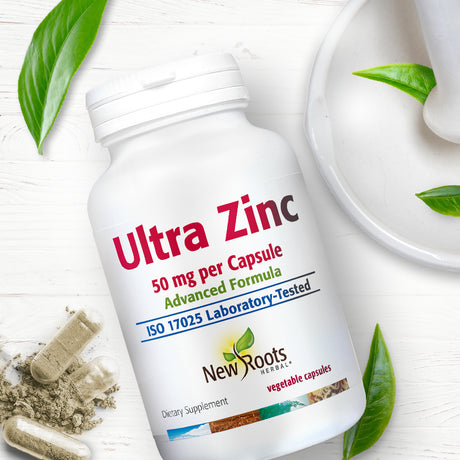 New Roots Herbal Ultra Zinc 30 Mg (90 Veg Caps) – Key in Nutrient Absorption & Metabolism, Tissue Production, Energy Production|Supports Immunity|Supports Skin Health, Eye Health & Prostate Health