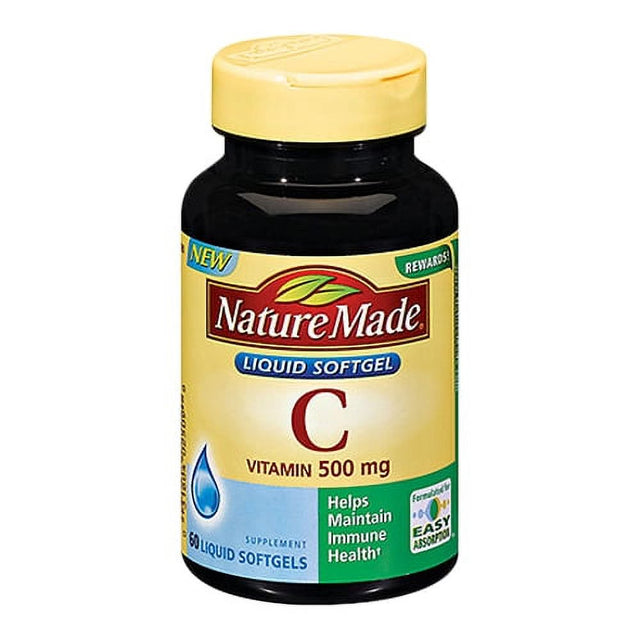 Nature Made Vitamin C 500 Mg Liquid Softgels - 60 Ea, 3 Pack