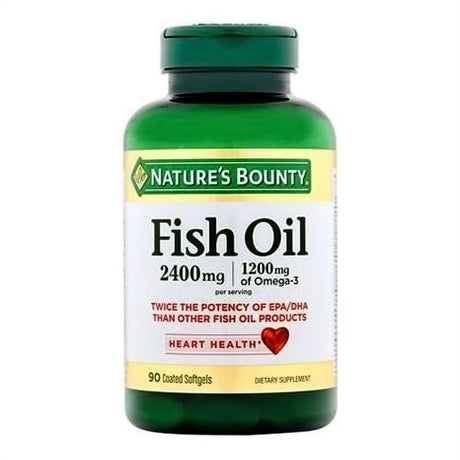 Natures Bounty Odorless Fish Oil Double Strength Omega 3 and 6 Liquid Soft Gels, 90 Ea, 2 Pack