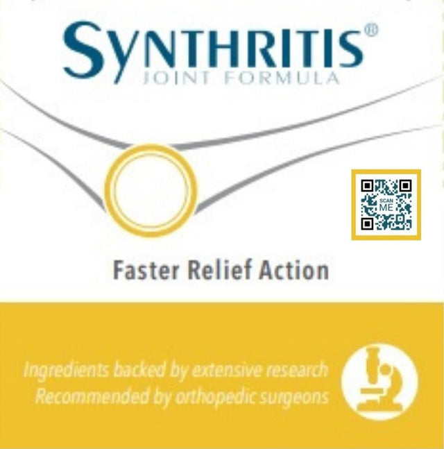 Synthritis Joint Formula Chondroitin and Turmeric, 84CT, Fast Relief Action Joint Health Supplement Chondroitin and Turmeric Capsules