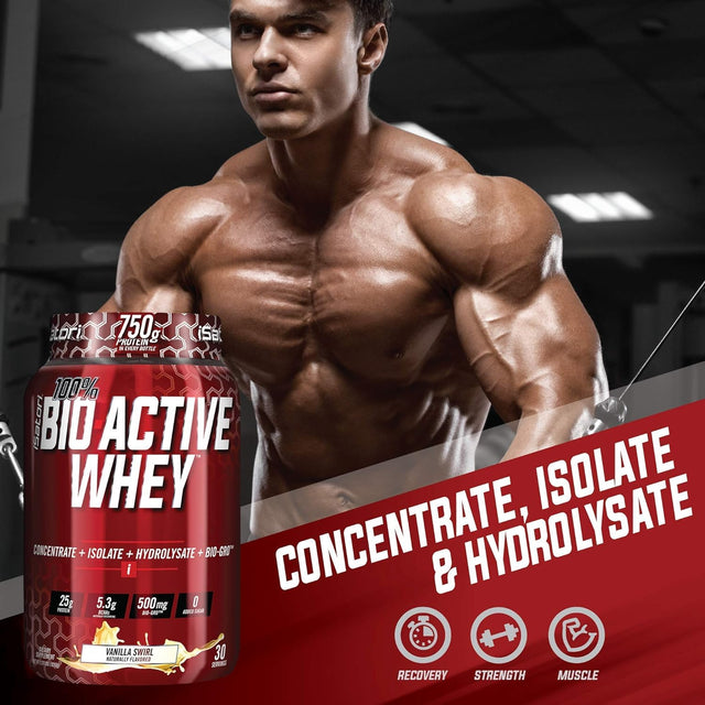 Isatori Bio-Gro Vanilla Ice Cream (60 Servings) & Bio-Active Whey Protein Powder Vanilla Swirl (30 Servings)